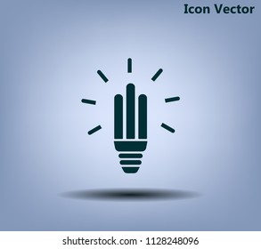 Light bulb energy-saving, vector icon.