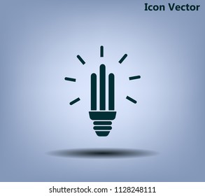 Light bulb energy-saving, vector icon.