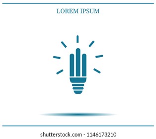 Light bulb energy-saving, vector icon.