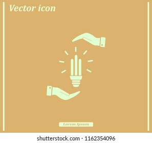Light bulb energy-saving, vector icon.