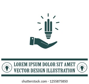 Light bulb energy-saving, vector icon.