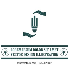 Light bulb energy-saving, vector icon.