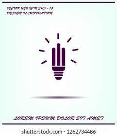 Light bulb energy-saving, vector icon.