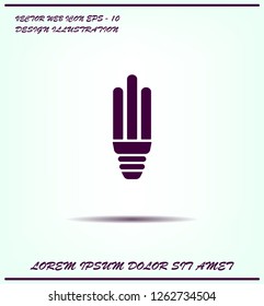 Light bulb energy-saving, vector icon.