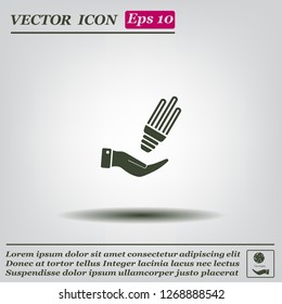 Light bulb energy-saving, vector icon.