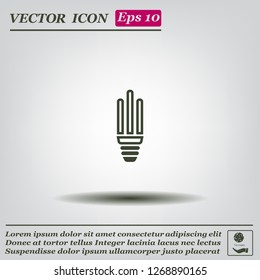 Light bulb energy-saving, vector icon.