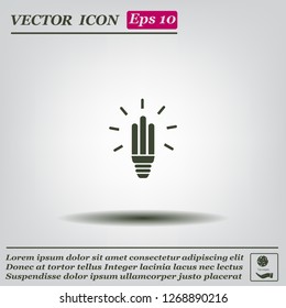 Light bulb energy-saving, vector icon.