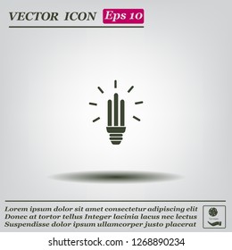 Light bulb energy-saving, vector icon.