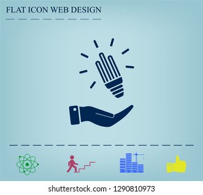 Light bulb energy-saving, vector icon.