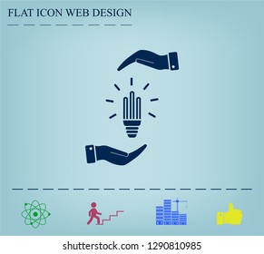 Light bulb energy-saving, vector icon.