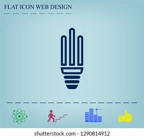 Light bulb energy-saving, vector icon.