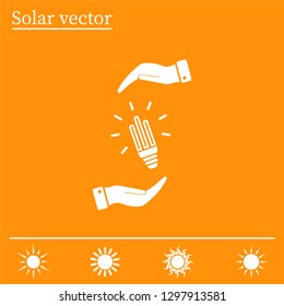 Light bulb energy-saving, vector icon.