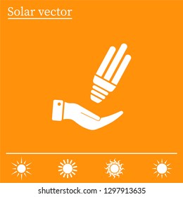 Light bulb energy-saving, vector icon.