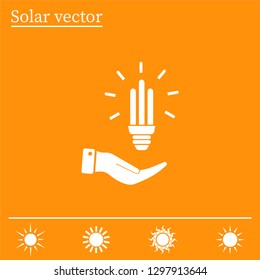 Light bulb energy-saving, vector icon.