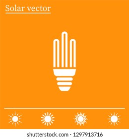 Light bulb energy-saving, vector icon.