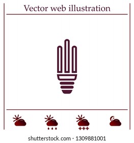 Light bulb energy-saving, vector icon.