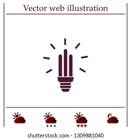 Light bulb energy-saving, vector icon.