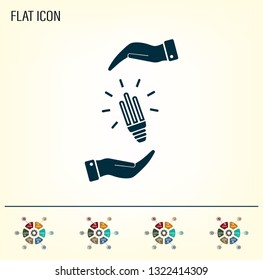 Light bulb energy-saving, vector icon.
