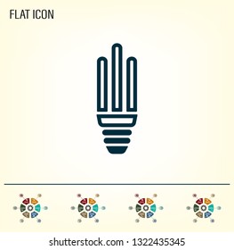 Light bulb energy-saving, vector icon.
