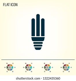 Light bulb energy-saving, vector icon.