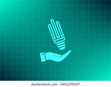 Light bulb energy-saving, vector icon.