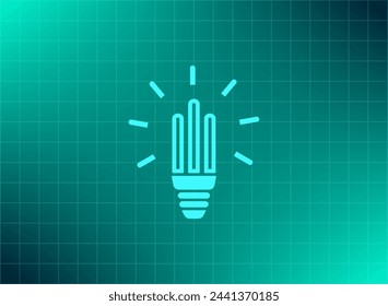 Light bulb energy-saving, vector icon.