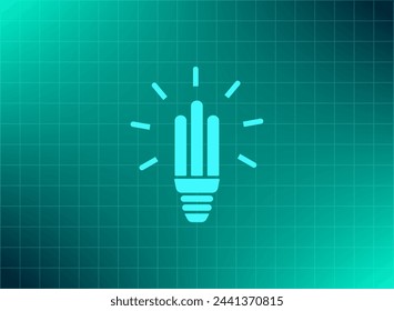 Light bulb energy-saving, vector icon.