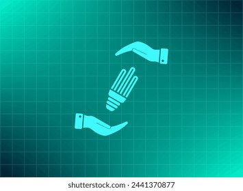 Bombilla de ahorro de energía, icono de vector.