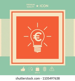 Light bulb with euro symbol business concept