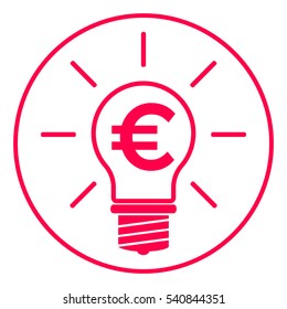 Light bulb with euro symbol business concept