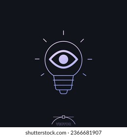 light bulb and eye icon with gradient