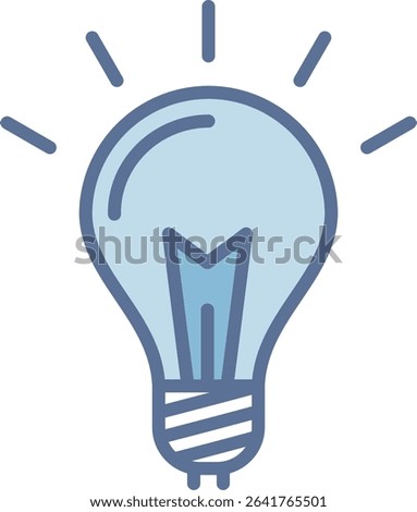 Light Bulb Filled Blue Tone Icon