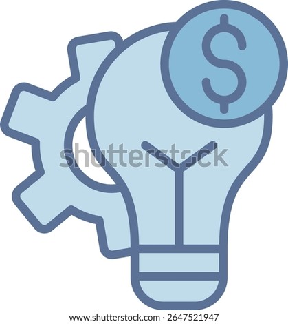 Light Bulb Filled Blue Tone Icon