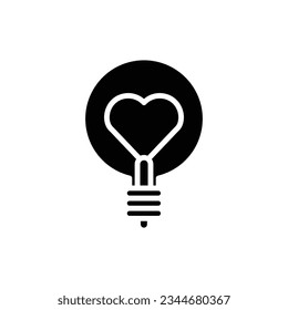 Light Bulb Filled Icon Vector Illustration