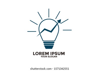 light bulb finance logo vector, Finance idea logo template