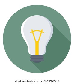
Light Bulb Flat Colored Icon
