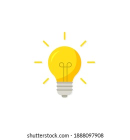 light bulb flat design vector illustration