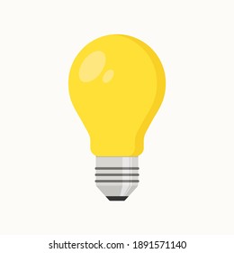 Light bulb flat design vector graphics