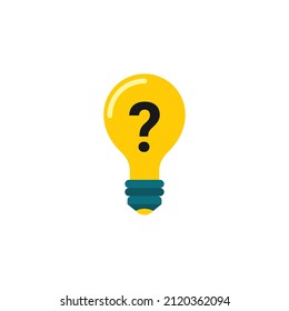 Light Bulb Flat Icon - Back to School Icon Vector Illustration.