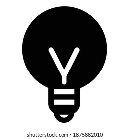 Icono De Bombilla Llanta Aislado En Fondo Blanco