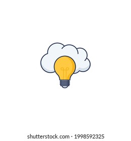 light bulb Flat Icon Isolated On White Background