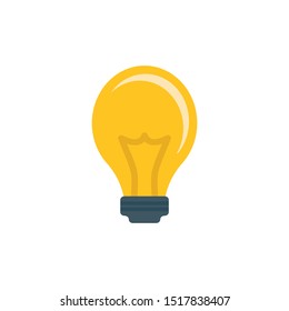 Light Bulb flat icon, lamp and idea, light. Vector graphics, a colorful solid pattern on a white background, eps 10