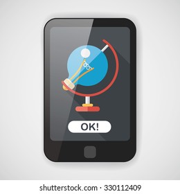 Light bulb flat icon with long shadow,eps10