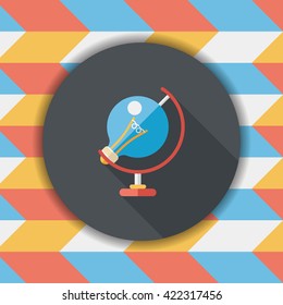 Light bulb flat icon with long shadow,eps10