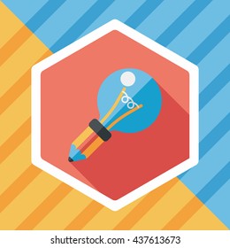 Light bulb flat icon with long shadow,eps10