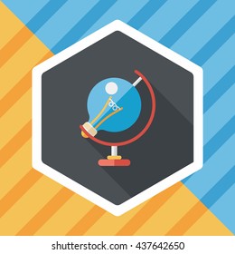 Light bulb flat icon with long shadow,eps10