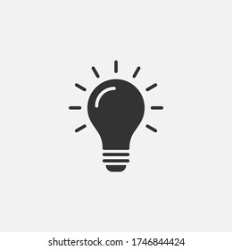Light bulb flat icon vector illustration
