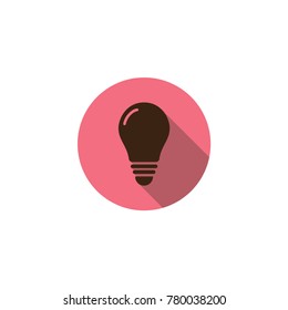 Light bulb flat icon vector design