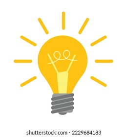 bombilla de luz logotipo plano icono ilustración vectorial diseño moderno aislado en fondo blanco	