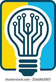 Light bulb Flat style. Hand drawn style. Doodle style. Symbol of creativity, innovation, inspiration, invention and idea. Vector illustration